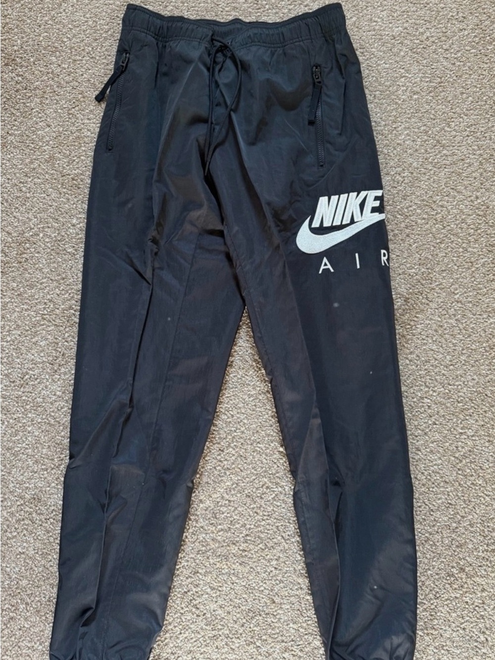 Nike Air Classic Men’s Pants Black & White Air Jogger Casual Track Windbreaker